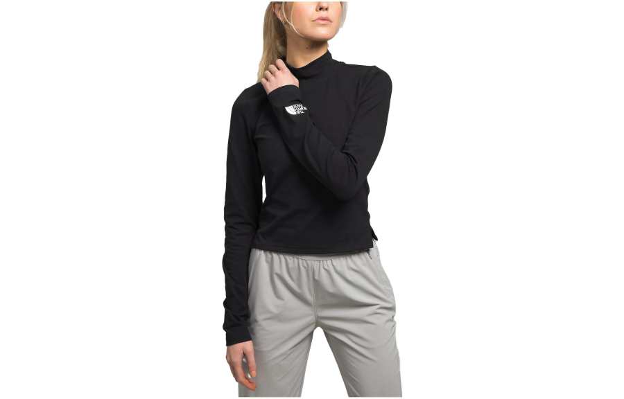 THE NORTH FACE T Shirts Women's Black Turtleneck Moderate Straight Fit