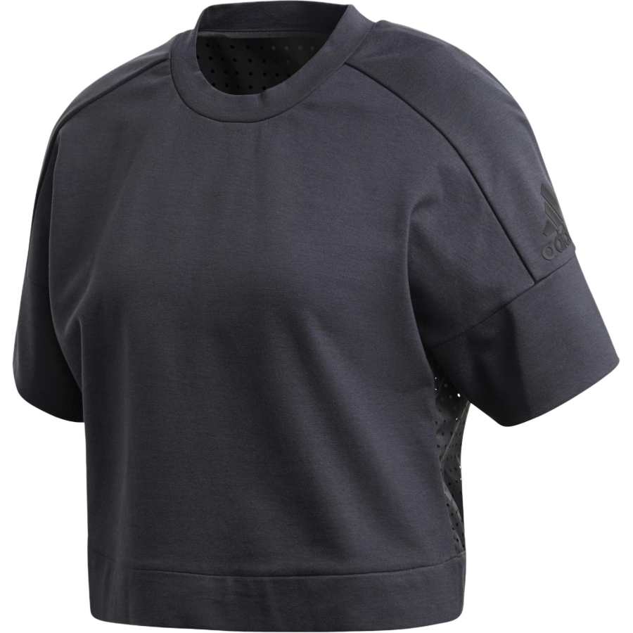 Adidas Adidas Z.N.E Drop Shoulder Sleeve T Shirt Women's Carbon Black