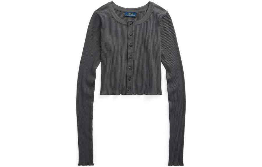 Polo Ralph Lauren FW22 Crop Top Women's Gray