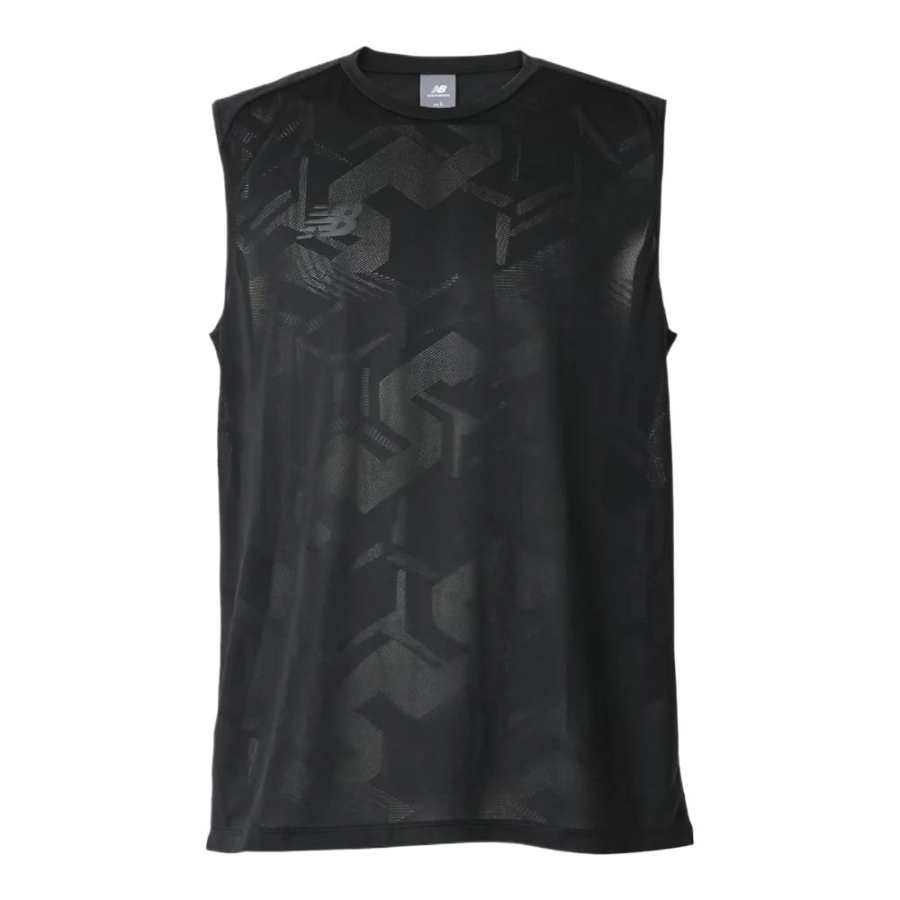 New Balance New Balance Black Out Collection Knit Sleeveless T Shirt Men's Black