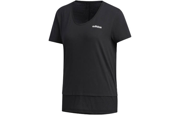 Adidas Adidas T Shirts Women's Black Crew Neck Moderate Straight Fit