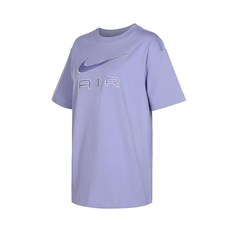 Nike Nike T Shirts Women's Purple Crew Neck Moderate Straight Fit