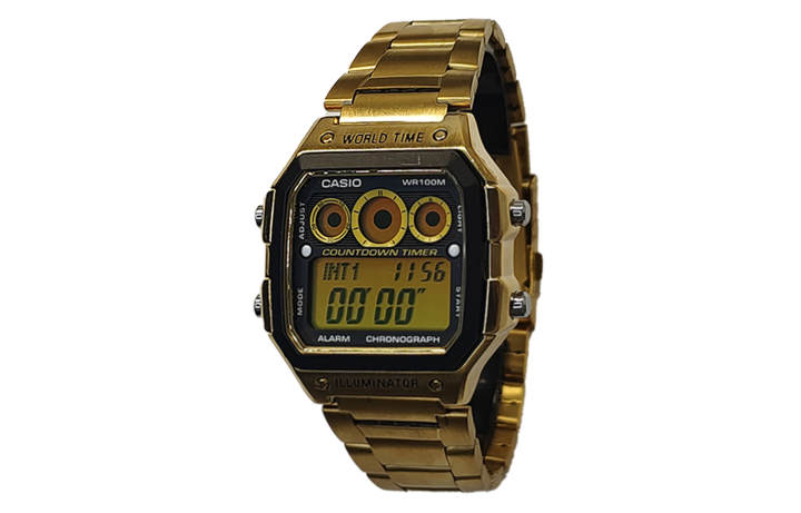 CASIO CASIO Custom Collection Quartz Movement Stainless Steel Strap Watch Men's Watches Black Dial