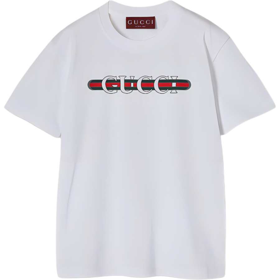 GUCCI Logo Printed Jersey T-Shirt