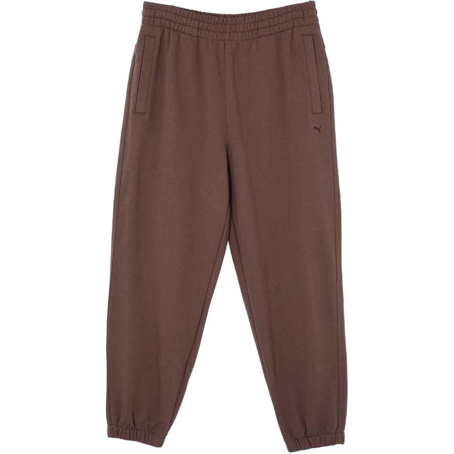 PUMA RETROKnit REVERIE PANTS Fleece Lined Thermal Soft Loose Fit Casual Pants Men's Coffee Brown