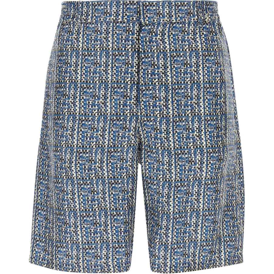 FENDI All Over Ff Braided Printed Bermuda Shorts