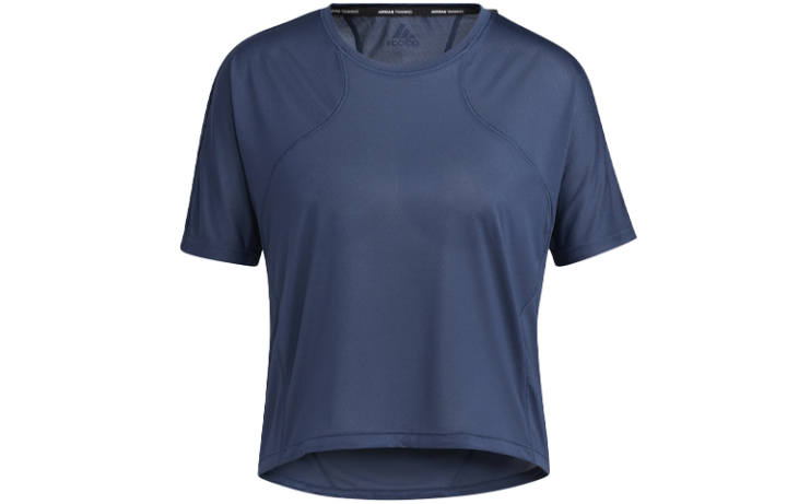 Adidas Adidas T Shirts Women's Navy Blue Crew Neck Moderate Straight Fit