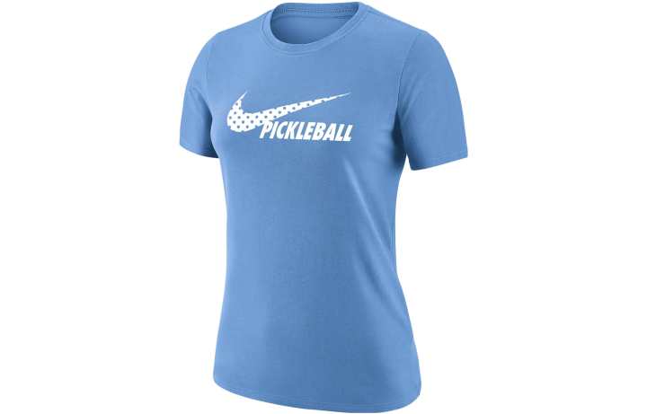 Nike Nike T Shirts Women's Blue Crew Neck Moderate Straight Fit
