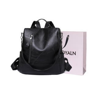 LOUIS ROYALN Pu Work Commute Bag Backpack Regular Women's Brown/Red/Black