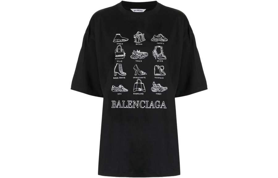 Balenciaga SS22 T Shirt Women's Black