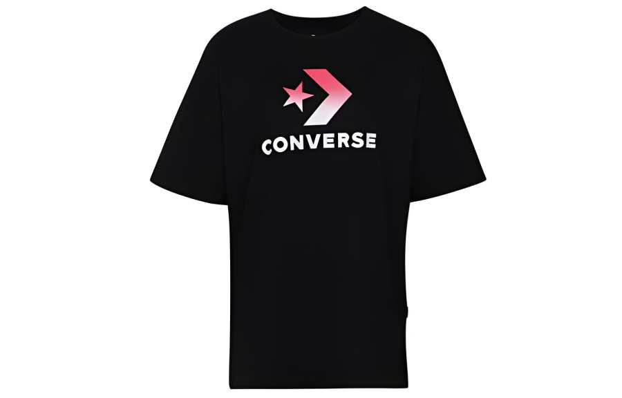Converse Art OS Drop Shoulder Sleeve T Shirt Women's Black