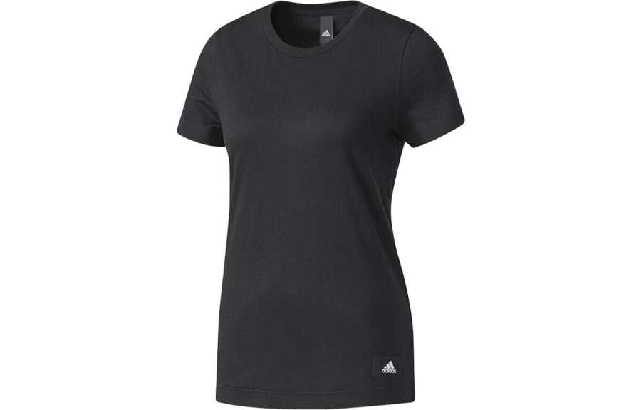 Adidas Adidas T Shirts Women's Black Crew Neck Moderate Other