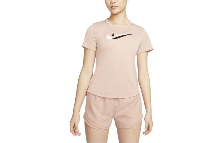 Nike Nike T Shirts Women's Pink Crew Neck Moderate Straight Fit