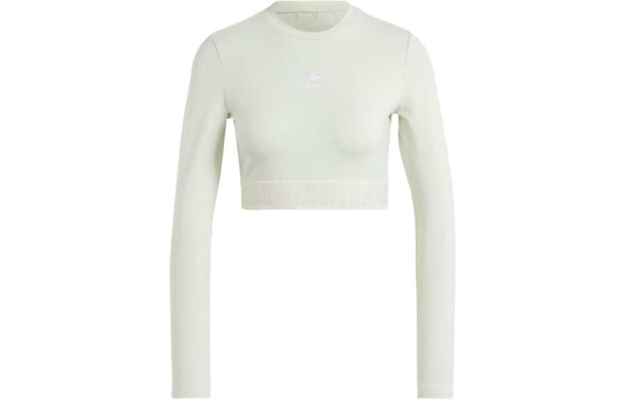adidas originals NEUTRAL COURT GRAPHIC LONG SLEEVE TEE 'Linen Green'