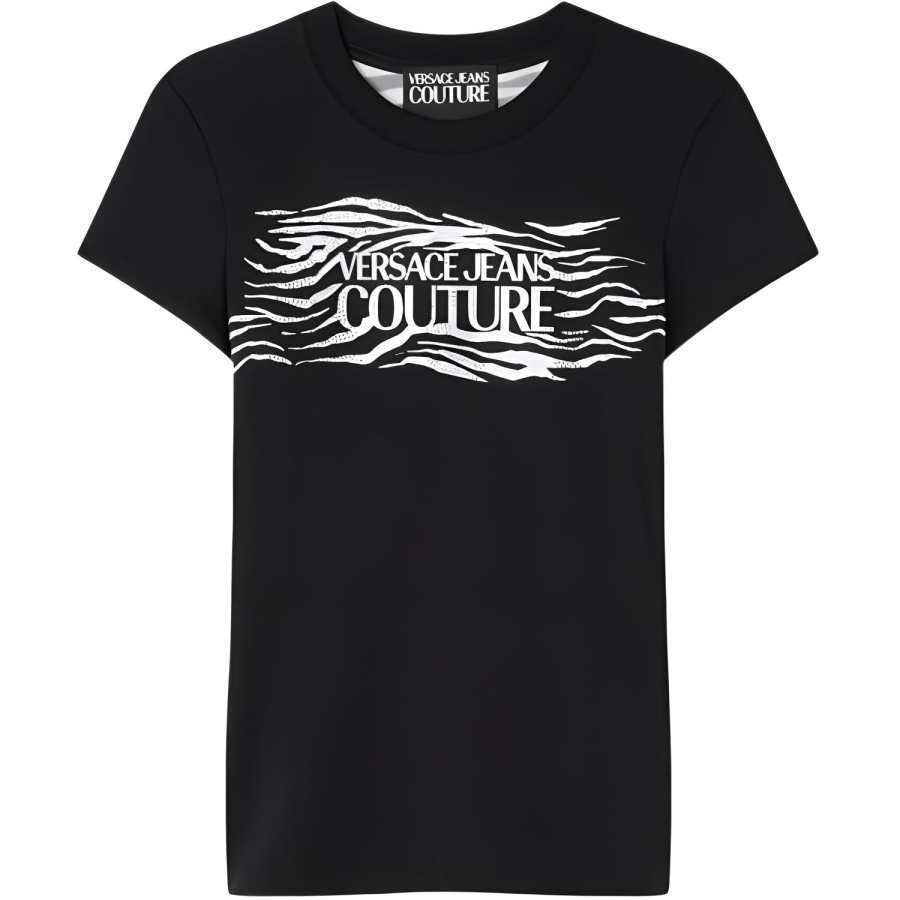 Versace Jeans Couture Zebra Printed Crewneck T-Shirt