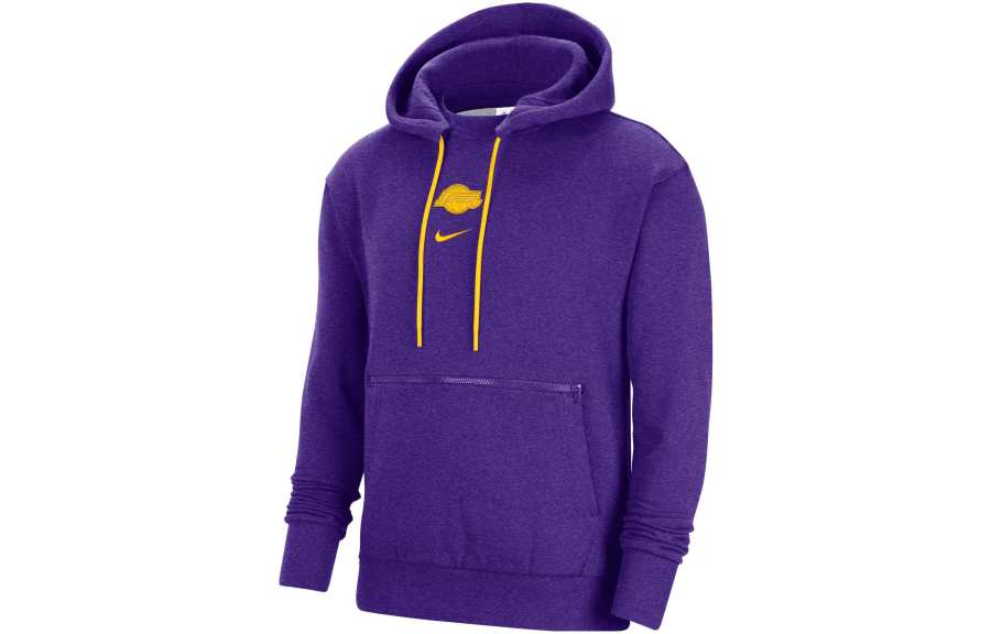 Nike Nike Basketball Jerseys Men's Allover Purple/Toning/Amarillo Yellow Hooded Thickened And Fleece Lined