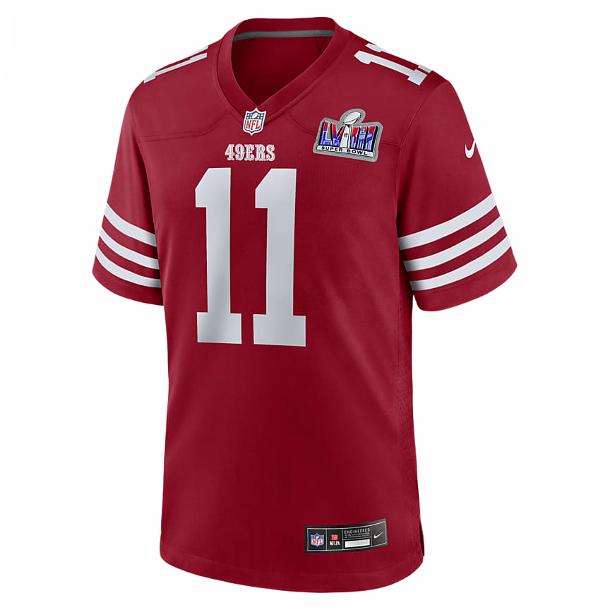 Nike Nike Brandon Aiyuk San Francisco 49ers Super Bowl LVIII Rugby Jersey Men's Scarlet