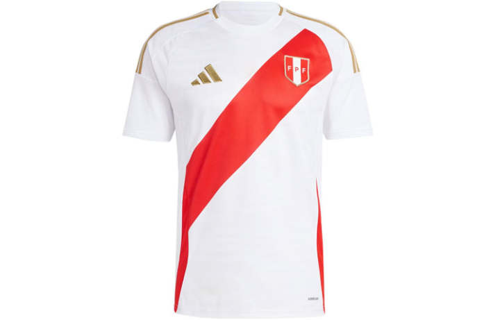 Adidas Adidas Peru National Team Peru Away Jersey Soccer Jersey Men's White