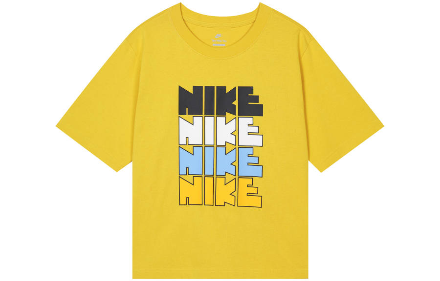 Nike Nike x Atmos Pink WMNS NSW CIRCA Drop Shoulder Sleeve T Shirt Women's Yellow