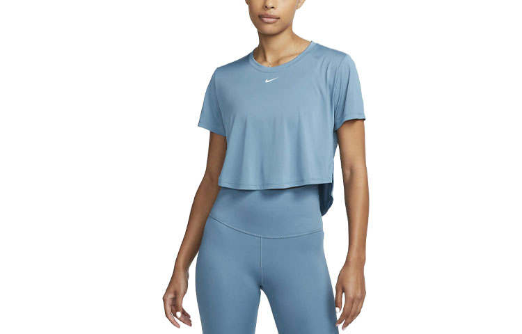 Nike Nike T Shirts Women's Aqua Green Crew Neck Moderate