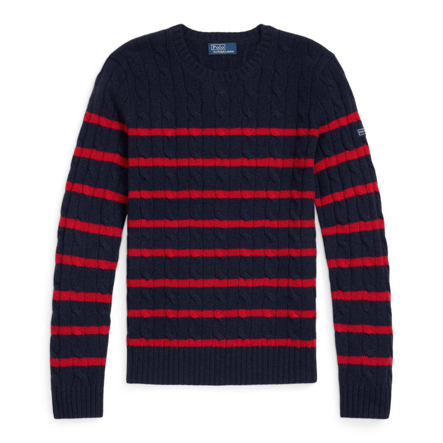 Polo Ralph Lauren FW24 Sweater Slim Fit Women's Blue Red