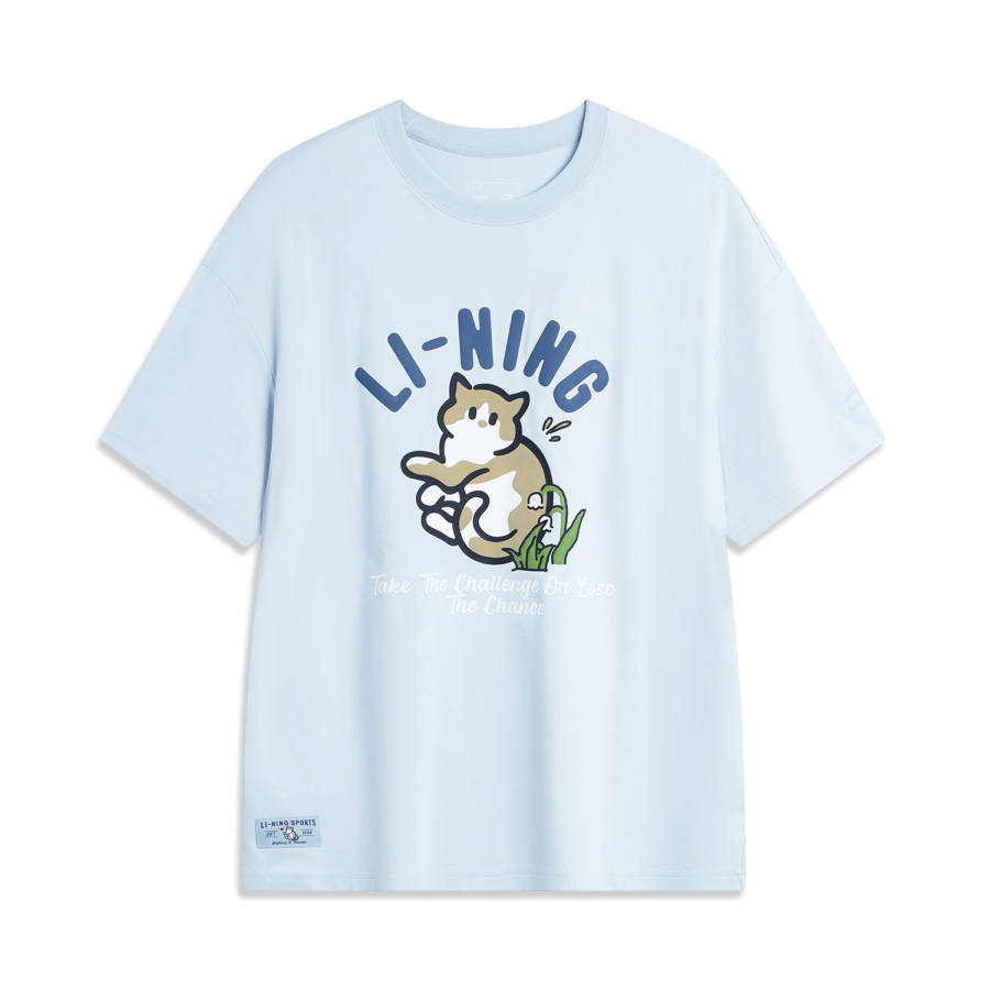 Li-Ning Li Ning Drop Shoulder Sleeve T Shirt Women's Cloud Blue
