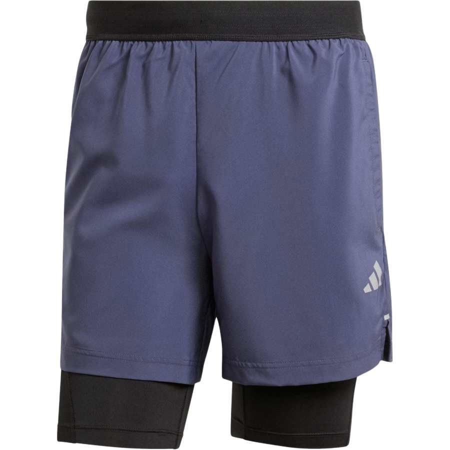 Adidas Adidas Gym Training 2 in 1 Sports Shorts Men's Dark Shadow Marine Blue