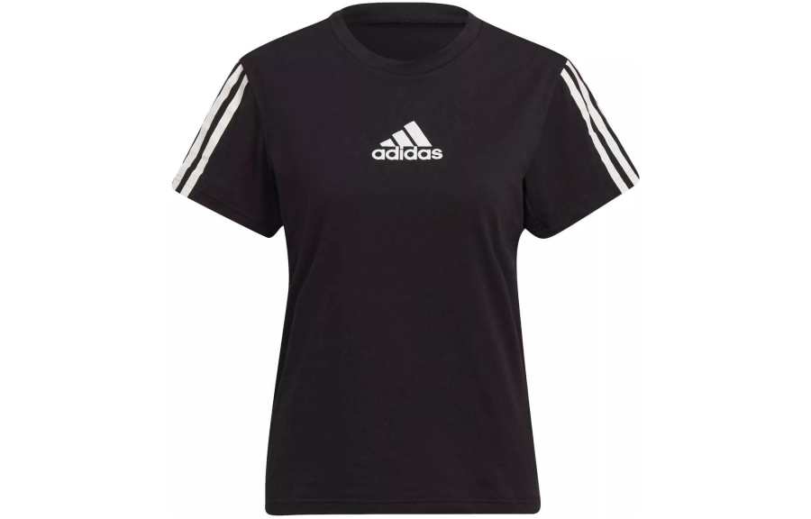 Adidas Adidas T Shirts Women's Black Crew Neck Moderate Straight Fit