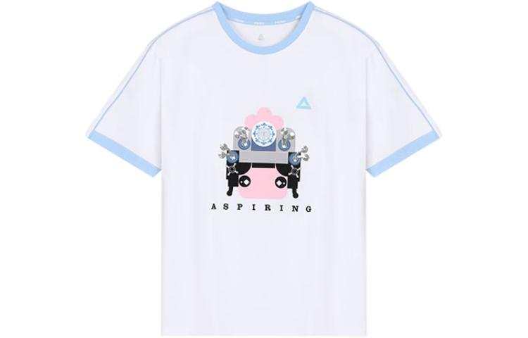 PEAK SS22 Crew Neck Fitted Straight Fit Short Sleeved T Shirt Women's White