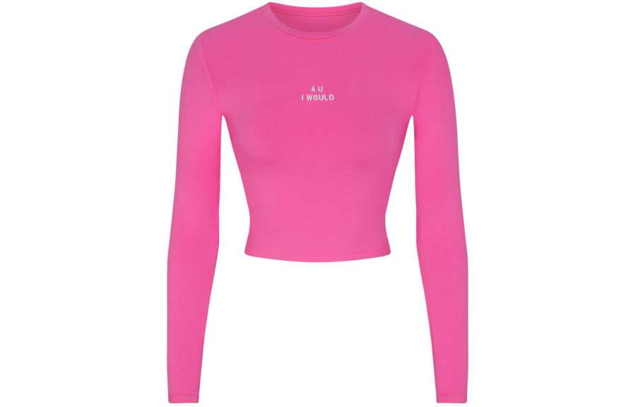 Skims Valentine's Day Collection T Shirt Women's HOT PINK/Bright Pink