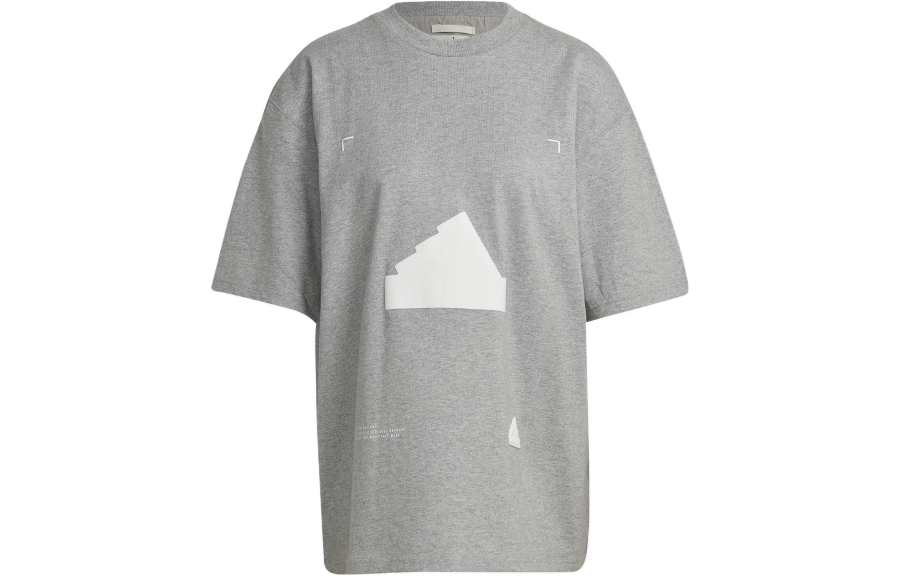 Adidas Adidas T Shirts Women's Gray Crew Neck Moderate Straight Fit