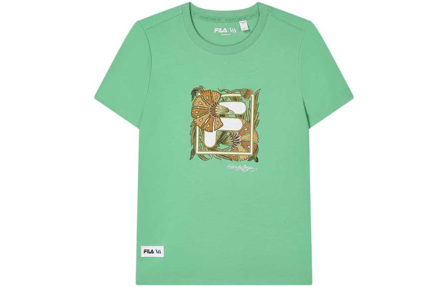 FILA x V&A LIANMINGKUAN Regular T Shirt Women's Fruit Milk Green
