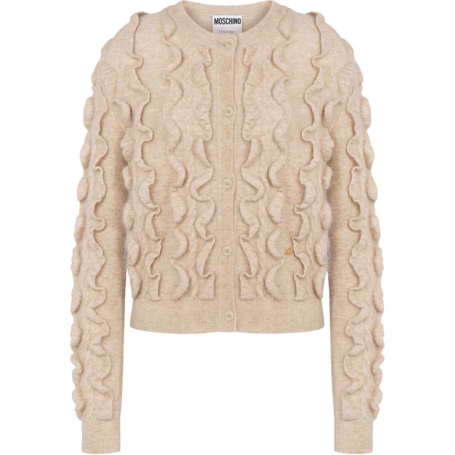 Moschino ruffled wool blend cardigan