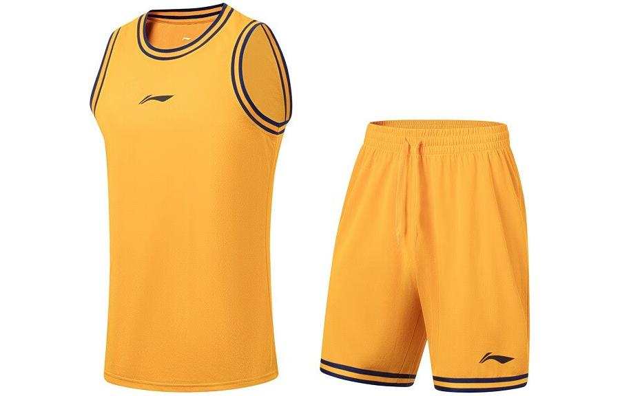 Li-Ning Li Ning Sports Basketball Collection Basketball Suit Men's New Lakers Yellow