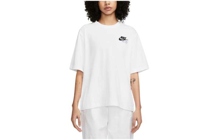 Nike Nike Drop Shoulder Sleeve T Shirt Women's White