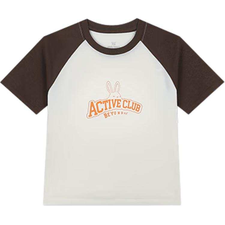 361° T Shirt Women's Cream White/Chestnut Brown