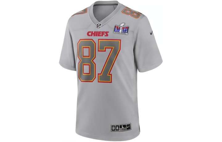 Nike Nike NFL Atmosphere Game Jersey Rugby Jersey Travis Kelce, Kansas City Chiefs Men's Gray