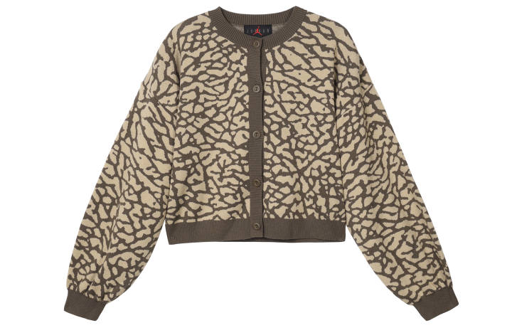 Jordan Jordan Women'ss Flight Jacquard Knit Cardigan Asia Sizing Palomino Cement