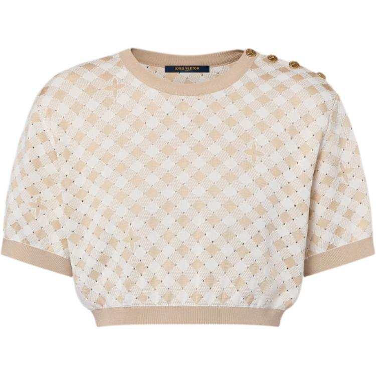 LOUIS VUITTON Crop Top Women's Light Brown