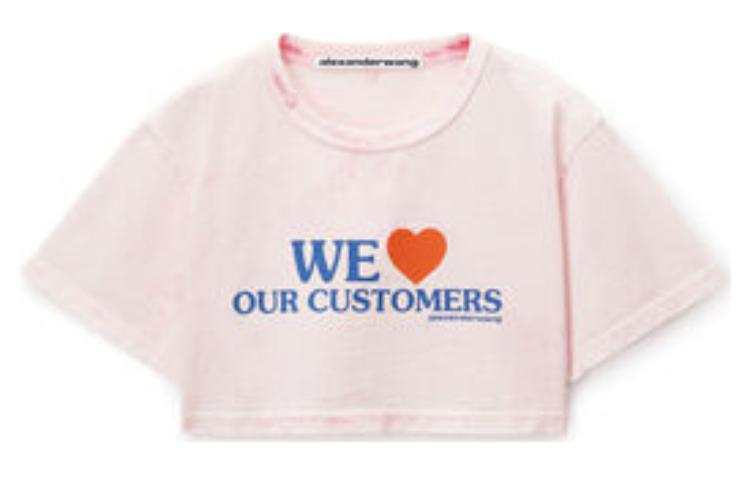 Alexander Wang We Love Our Customers-print Cotton T-shirt
