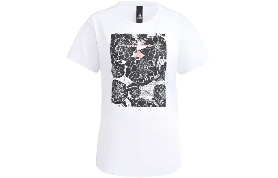 Adidas Adidas T Shirts Women's White Crew Neck Moderate Straight Fit