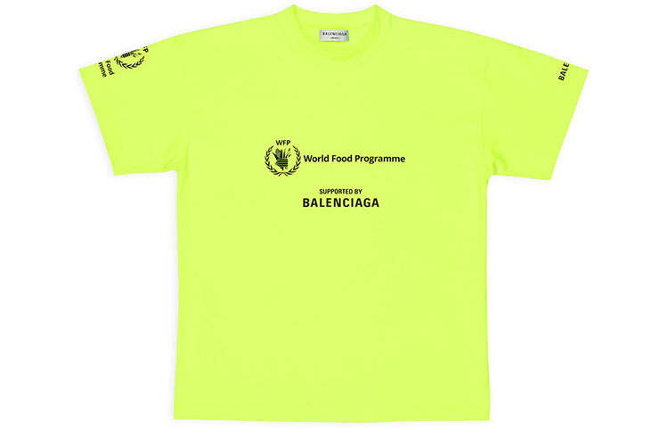 Balenciaga x Wfp, FW22 T Shirt Women's Neon Yellow Regular