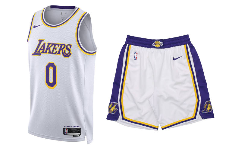 Nike Nike Basketball Suit Fan Edition, Lakers Team Men's White