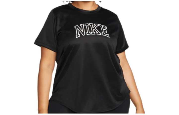 Nike Nike T Shirts Women's Black Crew Neck Moderate Straight Fit