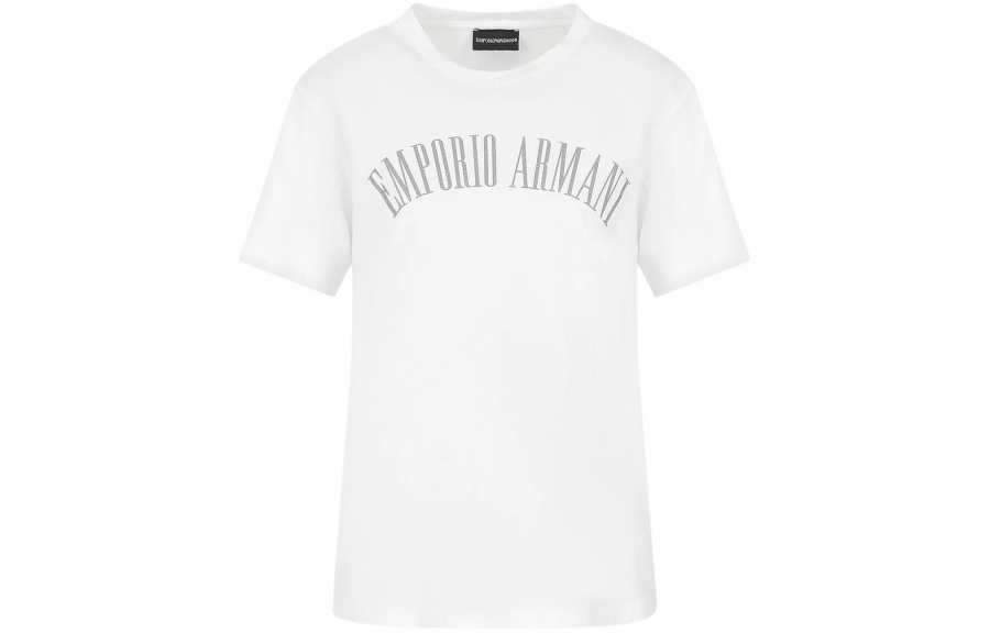 EMPORIO ARMANI Asv Organic Jersey T shirt With Glitter Logo