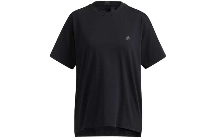 Adidas Adidas T Shirts Women's Black Crew Neck Moderate Straight Fit