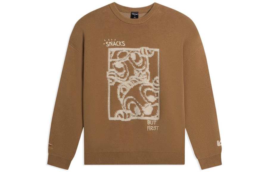Li-Ning Li Ning X Disney Sports Fashion Collection Sweaters Women's Umber Crew Neck Moderate Other