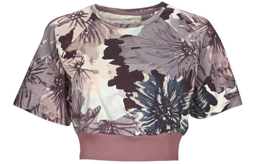 Adidas Adidas ALLOVER PRINT T Shirts Women's Purple Crew Neck Moderate Other