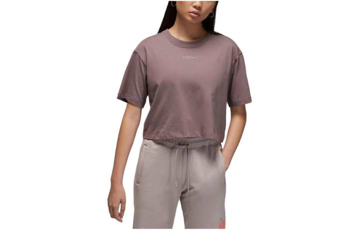 Jordan Jordan Drop Shoulder Sleeve T Shirt Women's Brown