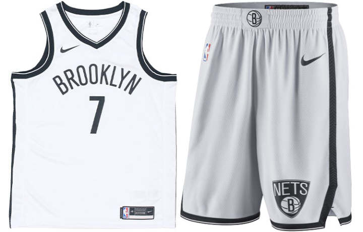 Nike Nike Basketball Suit SW Fan Edition 20 21 Season, Brooklyn Nets, KD Size 7 Men's White
